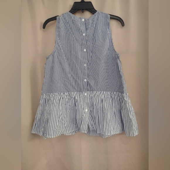 J.Crew Small Blue Striped Sleeveless Tunic - Picture 1 of 3